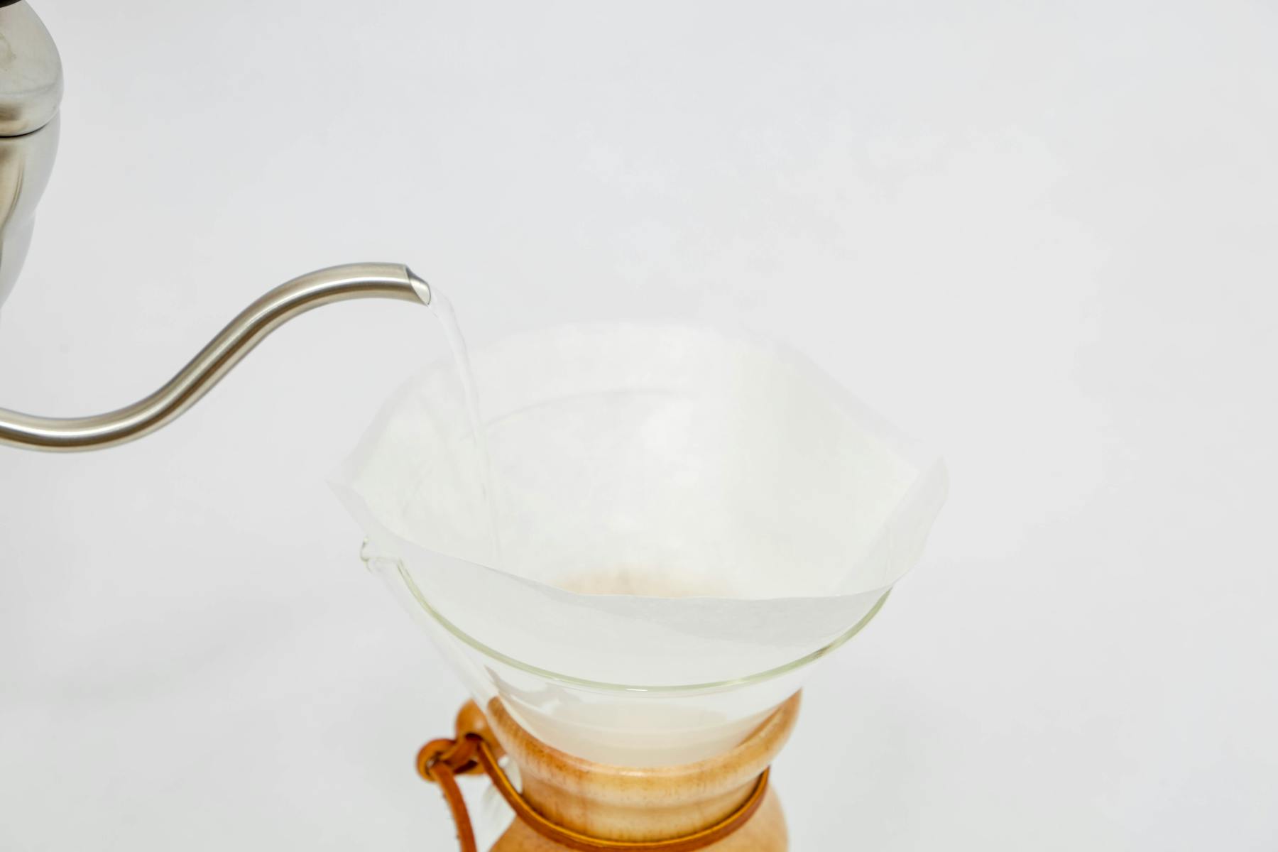 Place the filter paper in the chemex